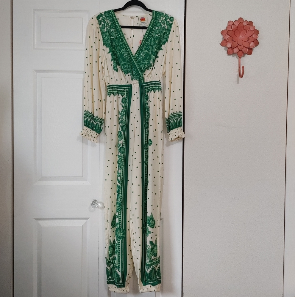 Farm Rio Floral Dot Jumpsuit - Picture 3 of 12